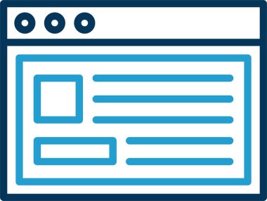 Web sayfası. Web simgesi basit illüstrasyon