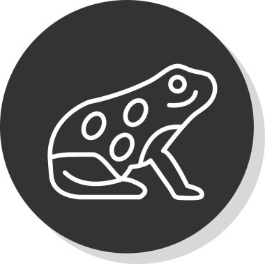 Kurbağa. Web simgesi basit illüstrasyon