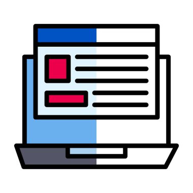 Web sitesi vektör düz simgesi 