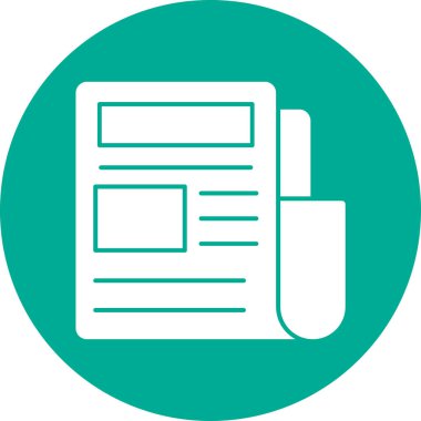 haber simgesi, gazete sembolü, vektör illüstrasyonu