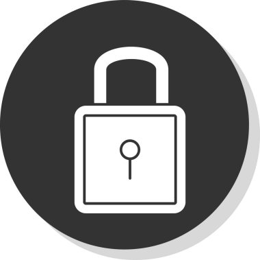 Düz simge, vektör resimlemesini kilitle  