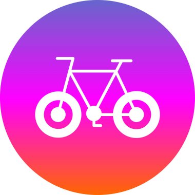 bisiklet düz simgesi, vektör illüstrasyonu