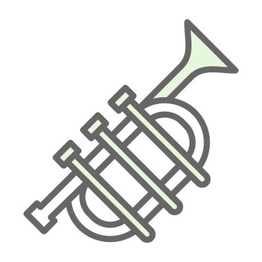 Trompet simgesinin vektör çizimi