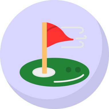 Golf simgesi, vektör illüstrasyonu