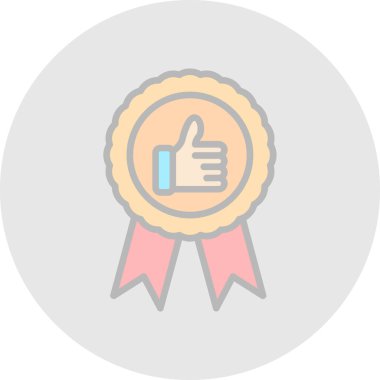 Rozet simge vektör çizim