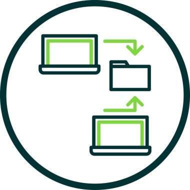 Veri paylaşım simgesi, vektör illüstrasyonu