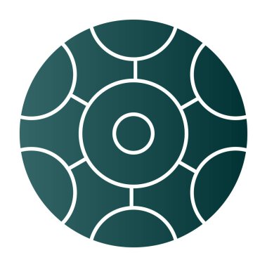 futbol topu düz simgesi, vektör illüstrasyonu