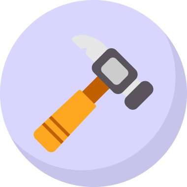 Çekiç simgesi, vektör illüstrasyonu basit tasarım