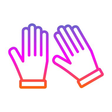 eldiven ağ ikonu vektör illüstrasyonu 