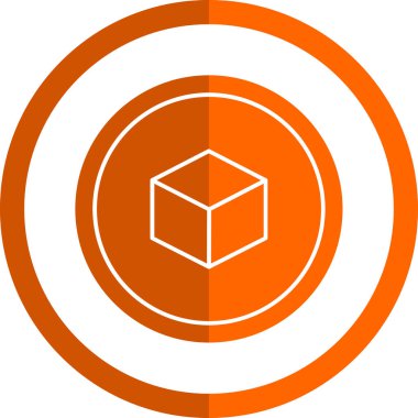 Küp simgesi, vektör illüstrasyon tasarımı