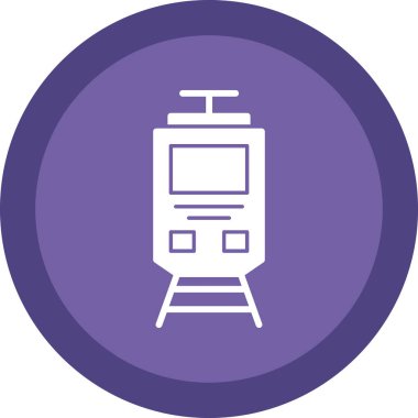 tren simgesi, vektör illüstrasyonu basit tasarım