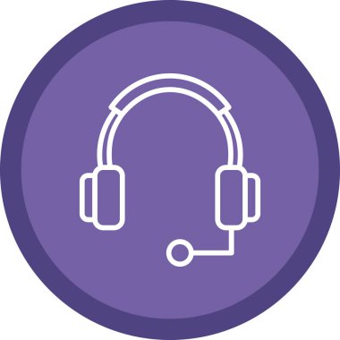 Kulaklık simgesinin vektör illüstrasyonu 