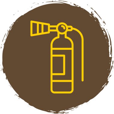 Yangın söndürme simgesi, vektör illüstrasyonu 