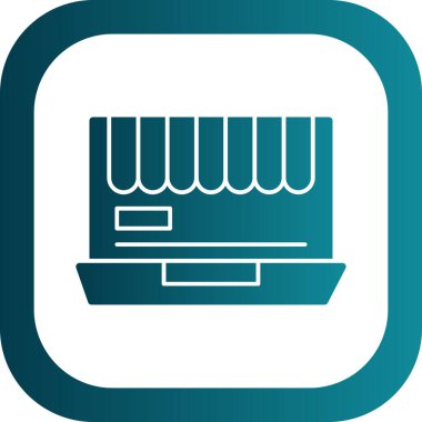 Çevrimiçi Depolama simgesi, vektör illüstrasyonu