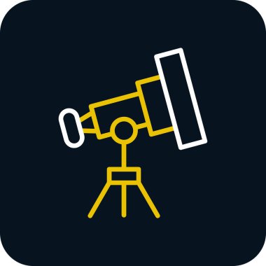 Teleskop. Web simgesi basit illüstrasyon