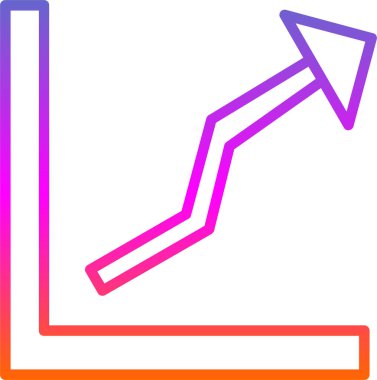 Diyagram vektör renk çizgisi simgesi 