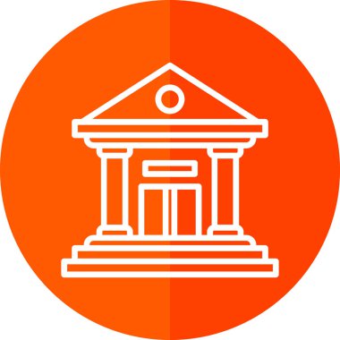 Adliye simgesinin düz çizimi