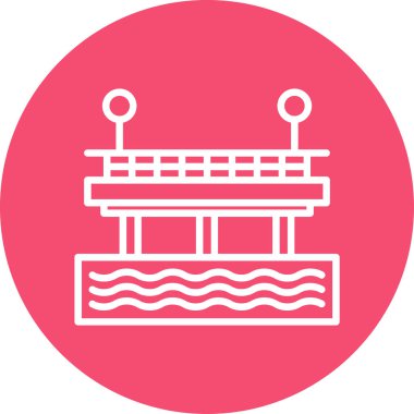 Çin tapınağının Çin ikonunun vektör çizimi.