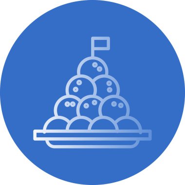 Köfteli kase, vektör çizimi 