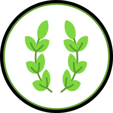 Defne çelengi ağ vektör simgesi