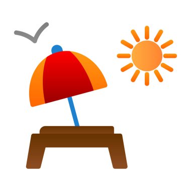 Plaj simge vektör çizim