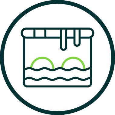 Su tankı ikonu. Web için tank vektör simgelerinin özet çizimi