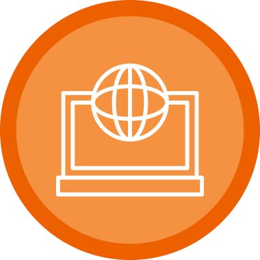 Web tarayıcı simgesi, vektör illüstrasyonu basit tasarım