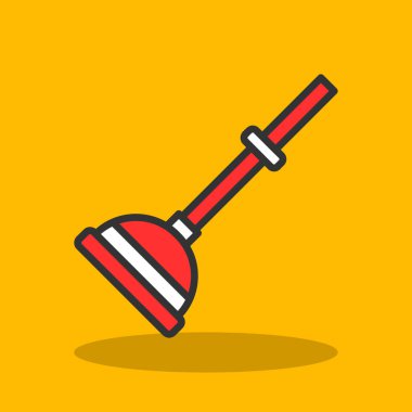 Kürek ikonu. vektör illüstrasyonu