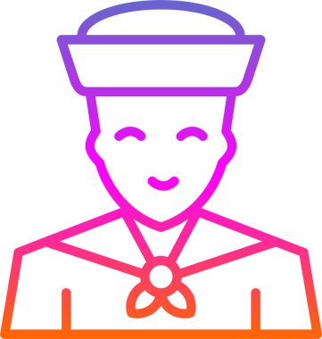 Denizci. Web simgesi basit illüstrasyon