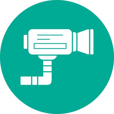 CCTV kamera simgesi, vektör illüstrasyonu