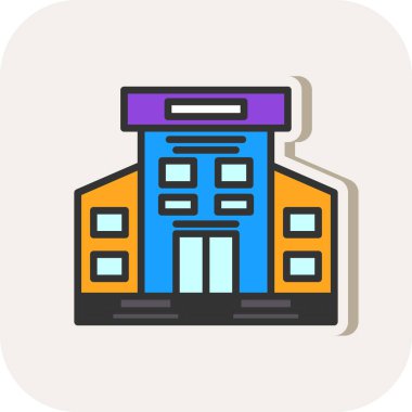 Ofis simgesi vektör illüstrasyonu