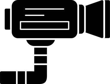 CCTV kamera simgesi, vektör illüstrasyonu