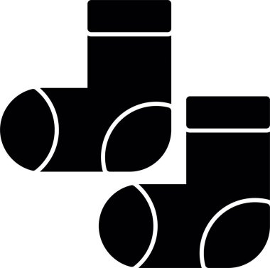 iki çorap düz simgesi, vektör illüstrasyonu