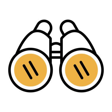 Dürbün simgesi, vektör illüstrasyonu basit tasarım