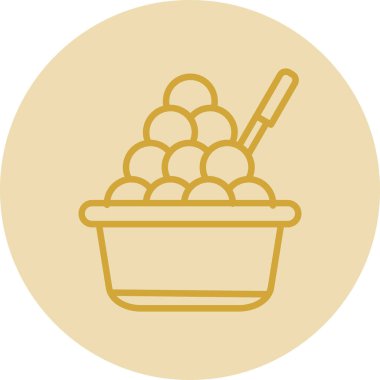 Köfteli kase, vektör çizimi 