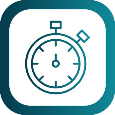 Doldurulmuş kronometre simgesi - taslak biçimi