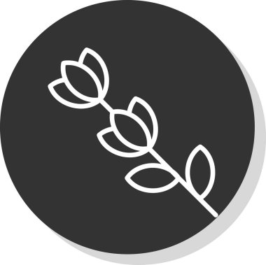 Bir çiçek simgesinin vektör illüstrasyonu