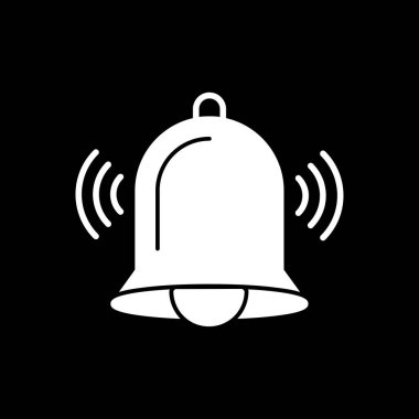 Tek izole çan simgesinin vektör illüstrasyonu 