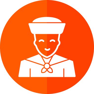 Denizci. Web simgesi basit illüstrasyon