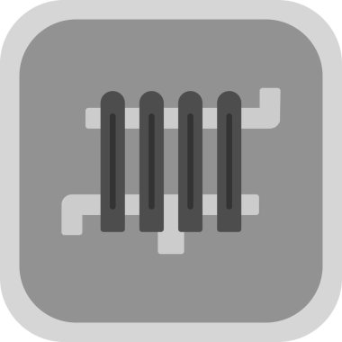 radyatör ağ simgesi, vektör illüstrasyonu