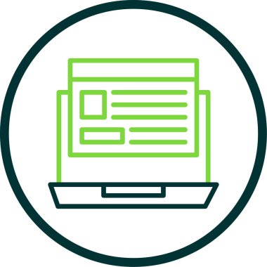 Web sitesi vektör düz simgesi 