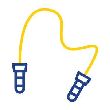 Düz renk simgesini atla. İp atlıyorum. İzole vektör illüstrasyonu