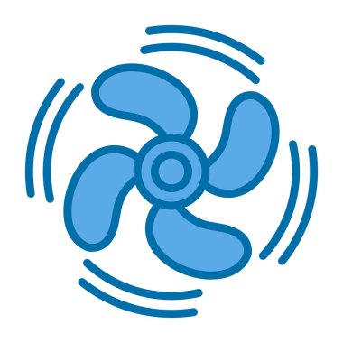 Pervane düz simgesi, vektör çizim