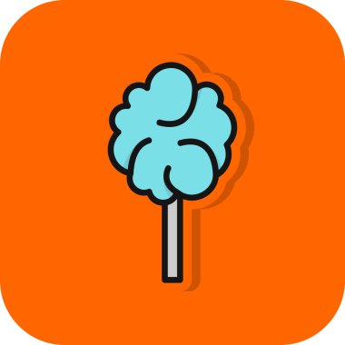 Pamuk helva ikonu, vektör illüstrasyonu 