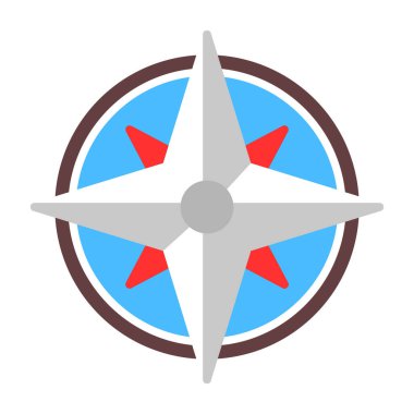 Rüzgar gülü simgesi. vektör çizim  