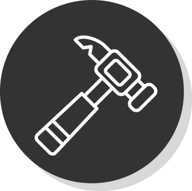 Çekiç simgesi, vektör illüstrasyonu basit tasarım