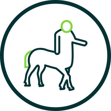 Centaur simgesi, ince çizgi biçimi 