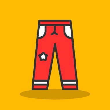 pantolon simgesi, modern vektör illüstrasyonu 