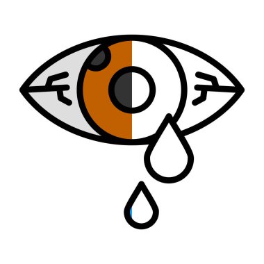 Ağlayan bir gözün çizgi film çizimi