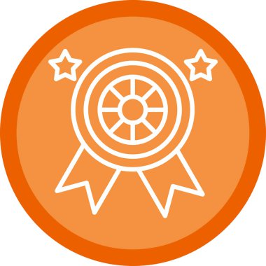 ödül rozeti simgesi, vektör illüstrasyonu, beyaz arkaplanda